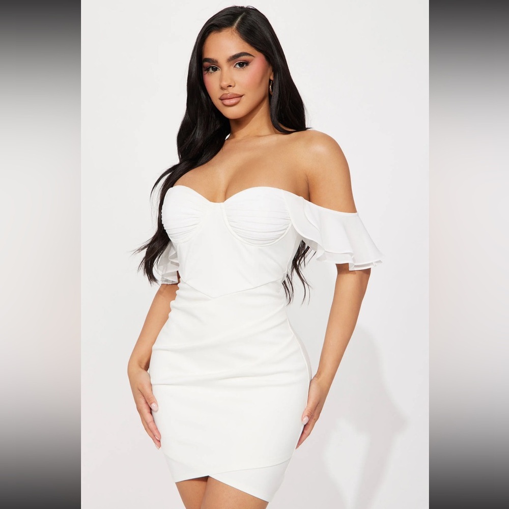White mini dress